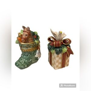 Vintage Fitz & Floyd Gregorian Salt & Pepper Shaker (Horse & Dove)